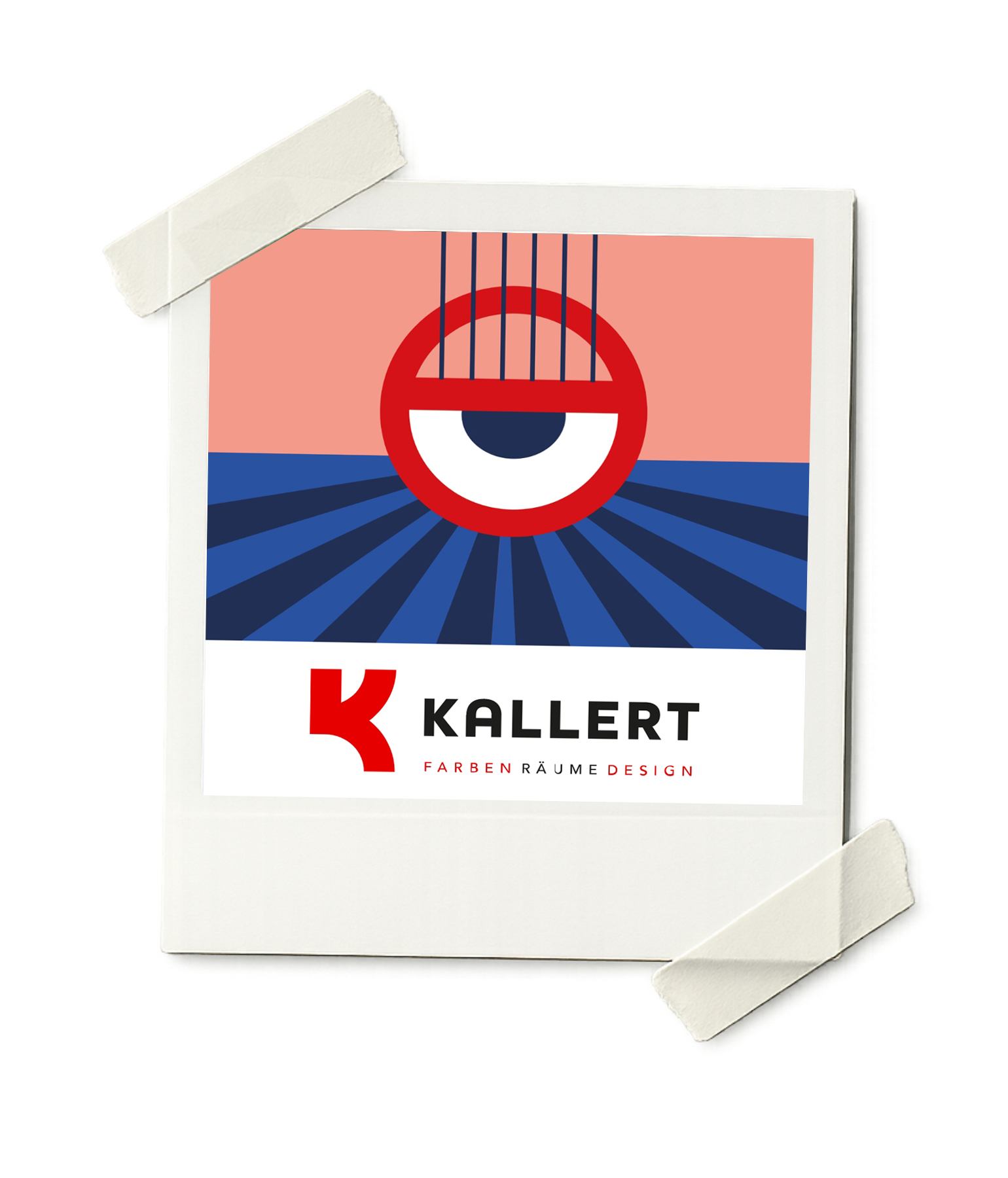 Kallert Logo, Piktogramm mit Farbroller und Sonnenstrahlen